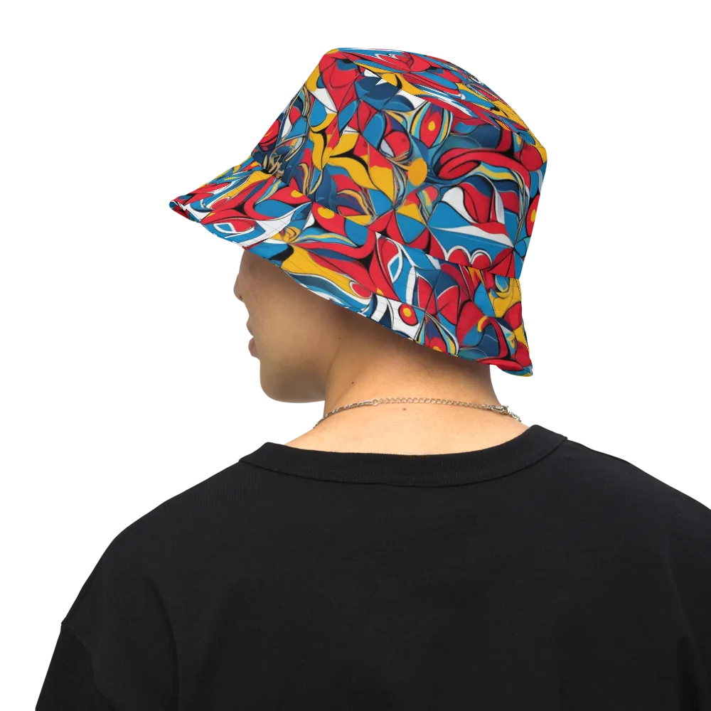 Carnival Petal on Reversible Bucket Hat — Back Inside