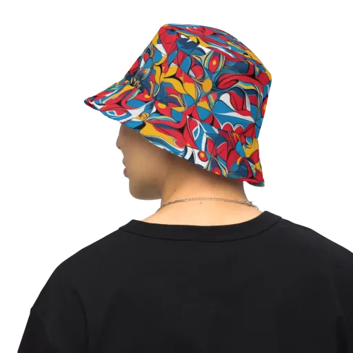 Carnival Petal on a Reversible Bucket Hat