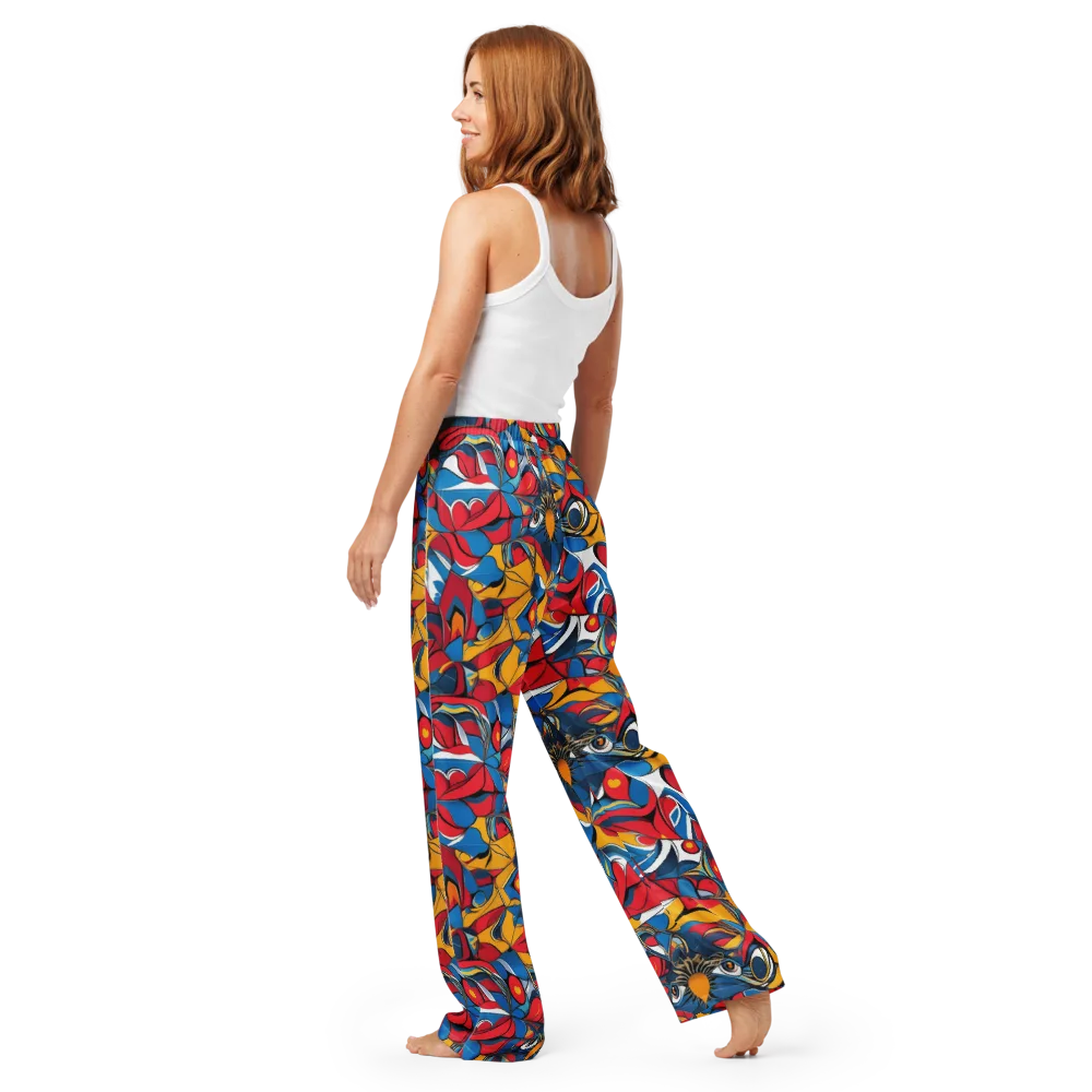 Carnival Petal on Women's Pajama Pants — Back