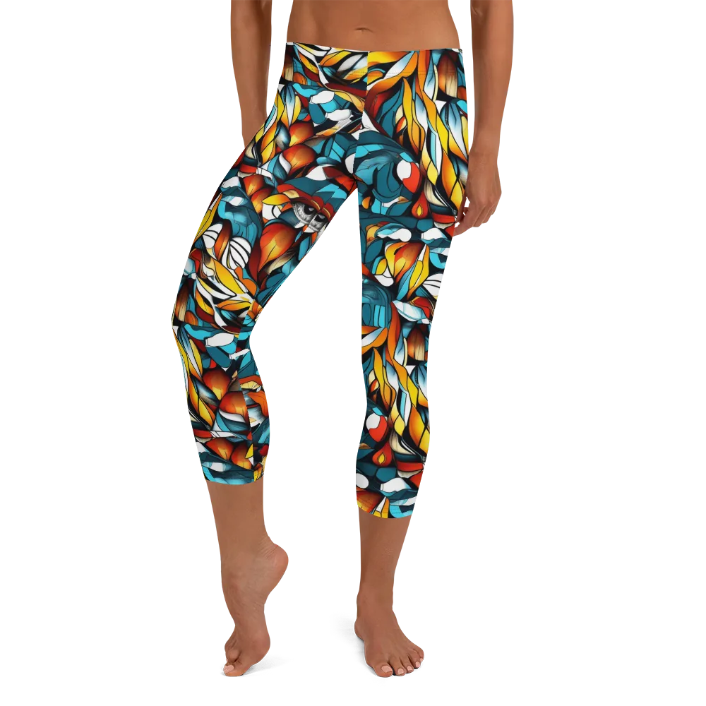 Ember Petal on Capri Leggings — Front