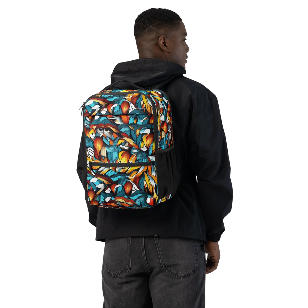 Ember Petal on Utility Backpack — Back