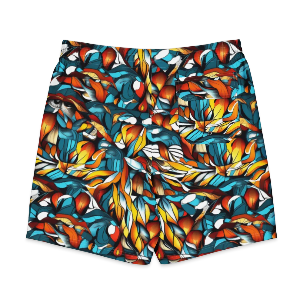 Ember Petal on Men's Board Shorts — Back