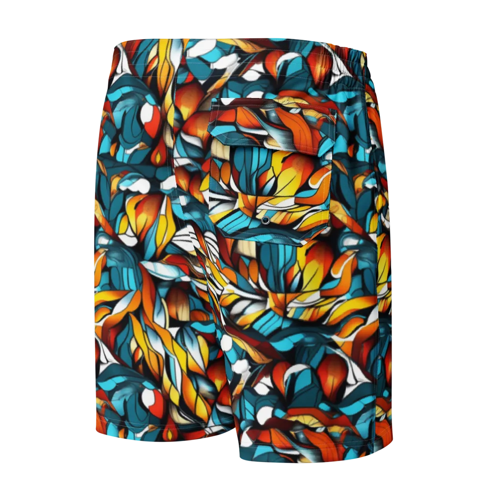 Ember Petal on Men's Board Shorts — Back