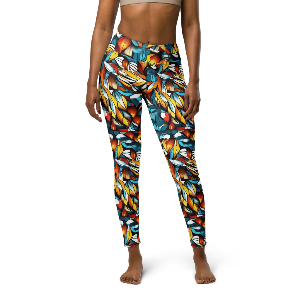 Ember Petal on Yoga Leggings — Front