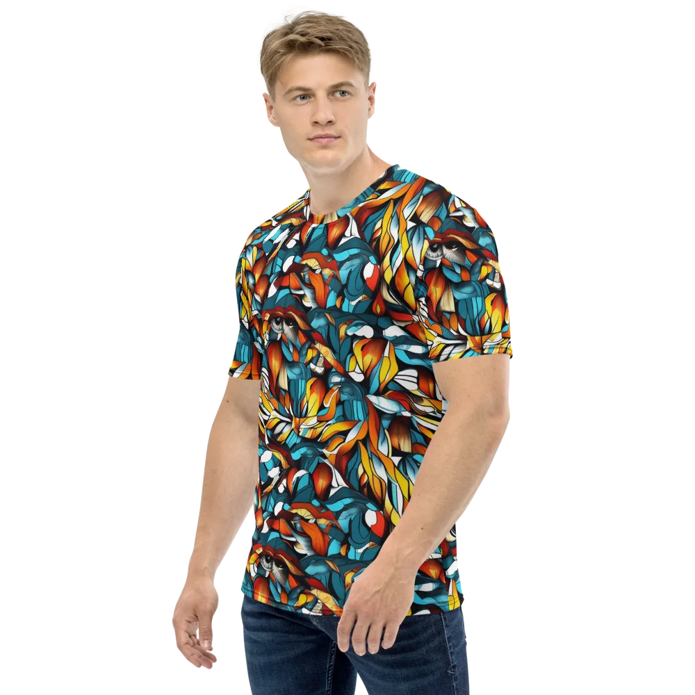 Ember Petal on Men's Crew Neck T-Shirt — Left