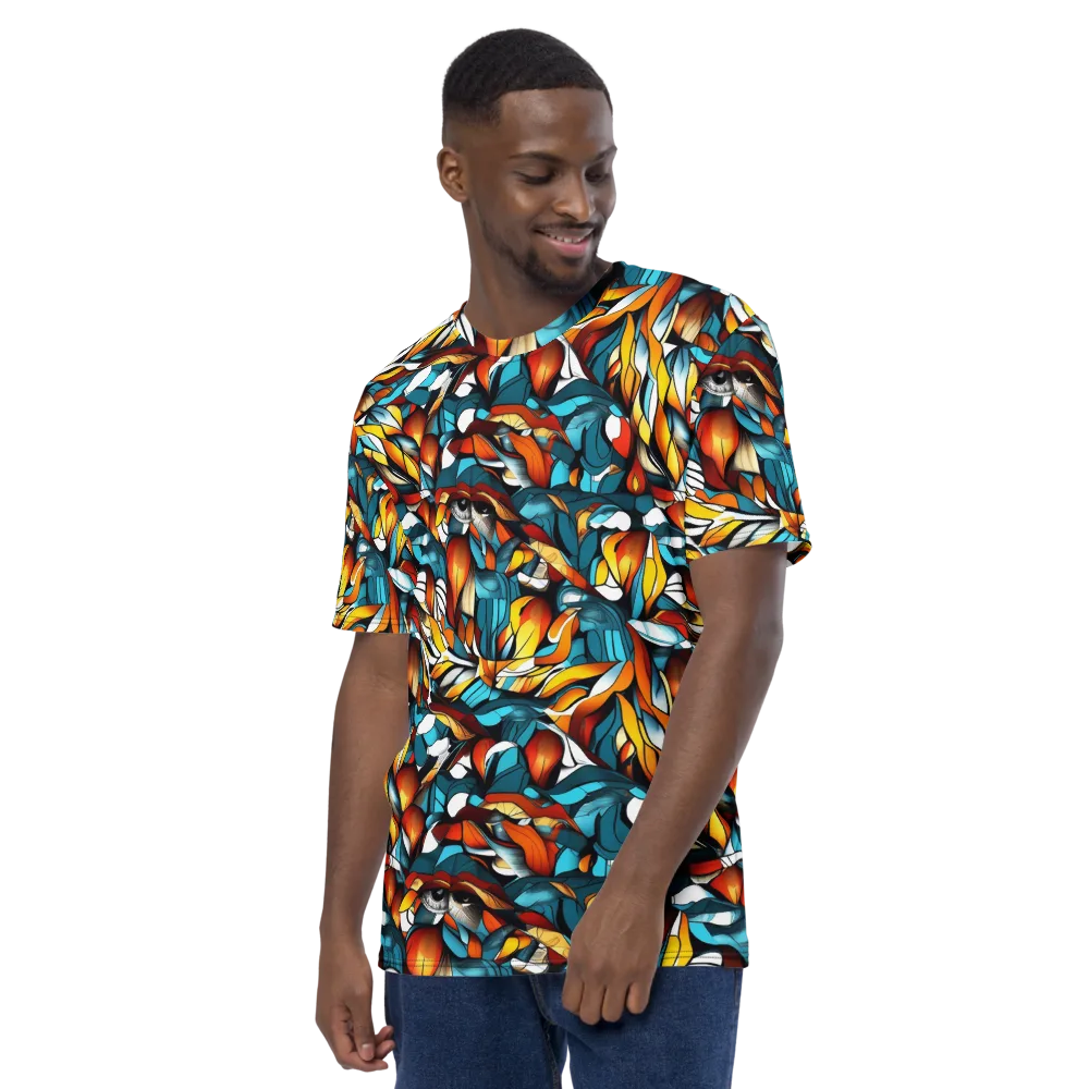 Ember Petal on Men's Crew Neck T-Shirt — Left