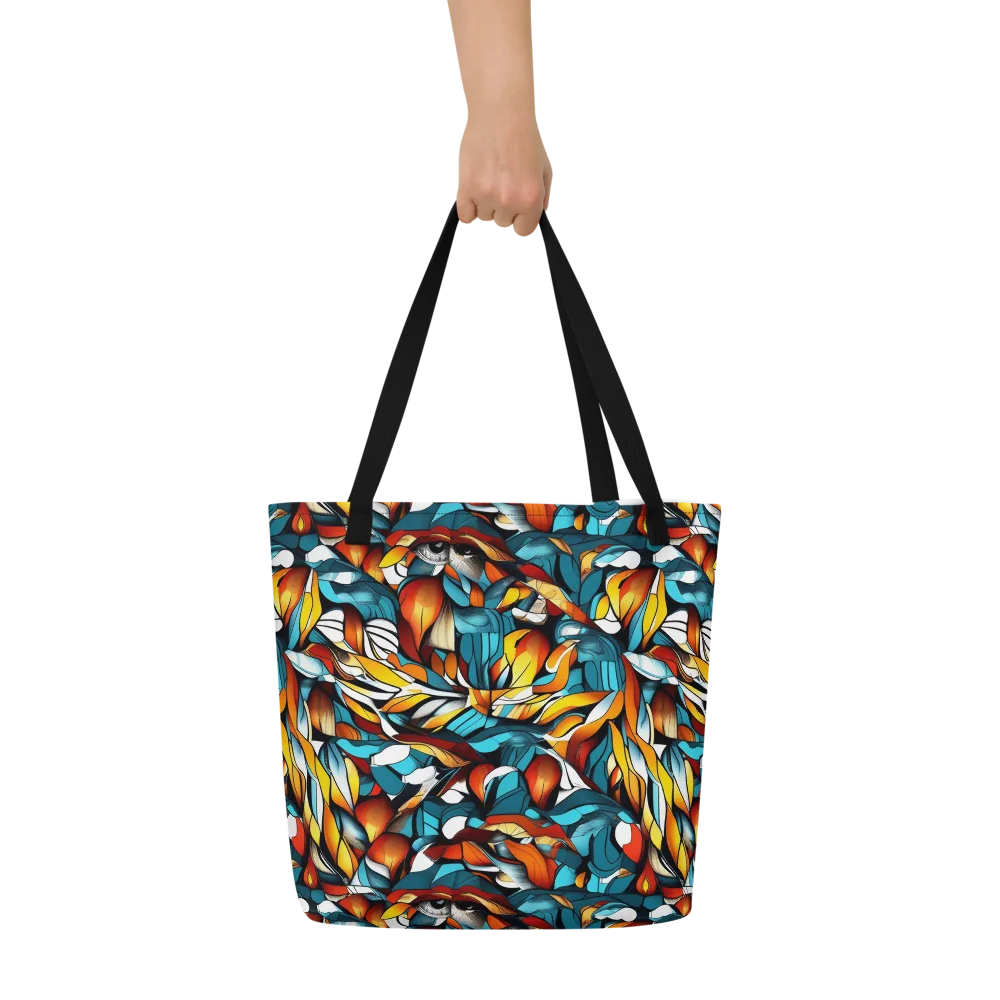 Ember Petal on Large Tote Bag W/ Pocket — Front