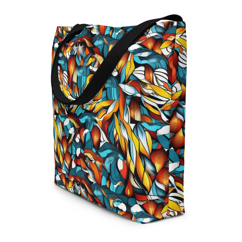 Ember Petal on Large Tote Bag W/ Pocket — Front