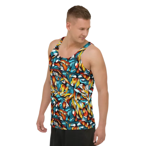 Ember Petal on a Men's Tank Top
