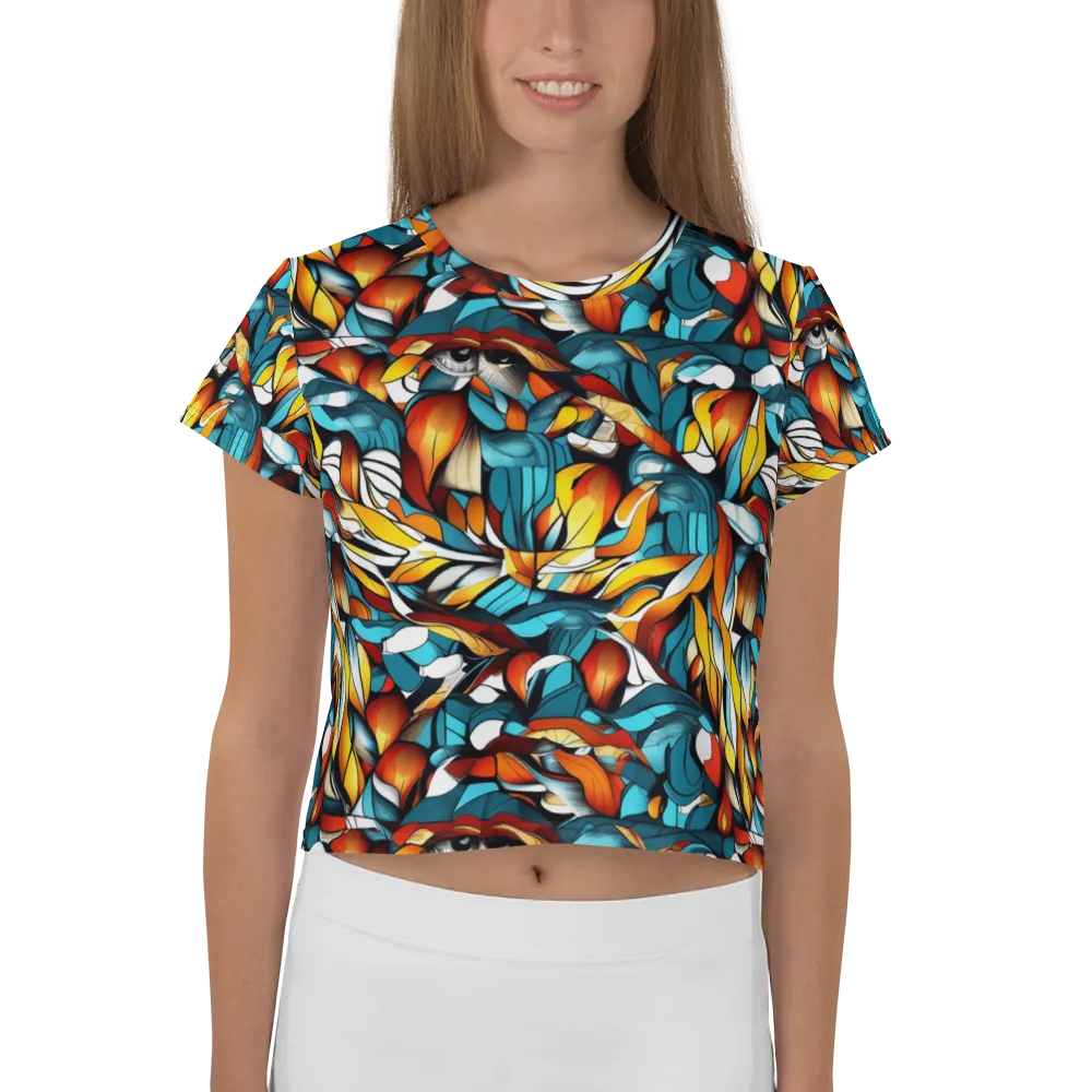 Ember Petal on Crop Tee — Front