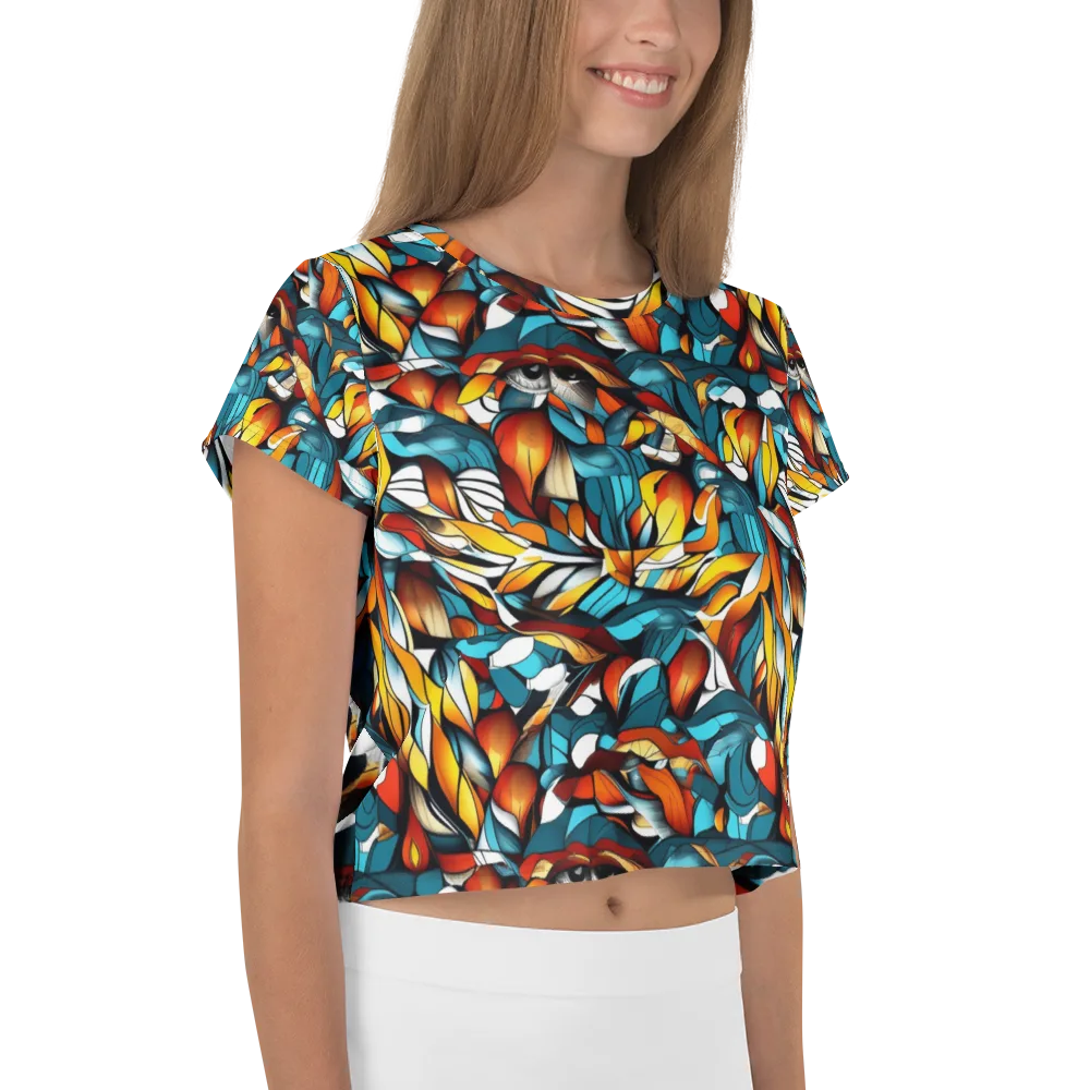 Ember Petal on Crop Tee — Right