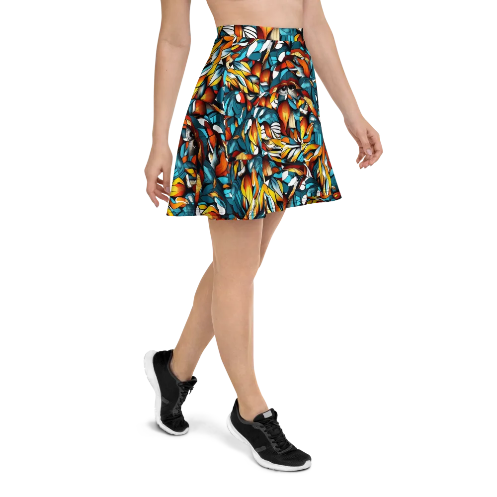Ember Petal on Skater Skirt — Right