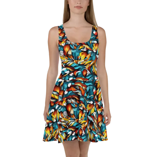 Ember Petal on a Skater Dress