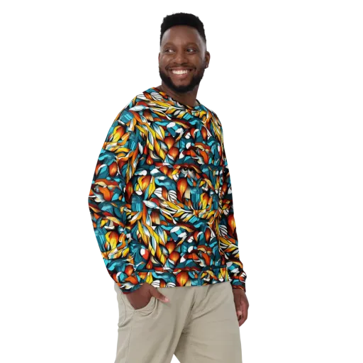 Ember Petal on a Sweatshirt
