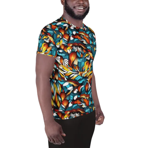 Ember Petal on a Men's Athletic T-Shirt