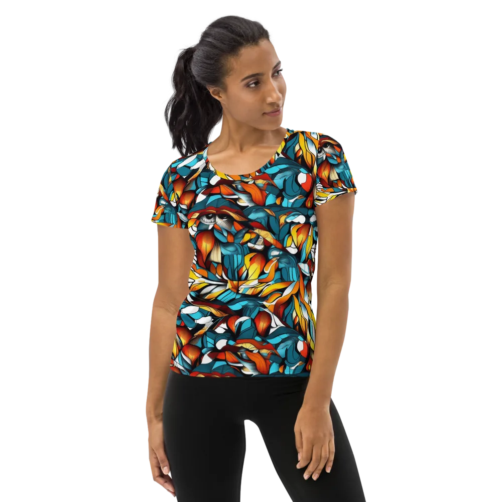 Ember Petal on Women's Athletic T-Shirt — Front