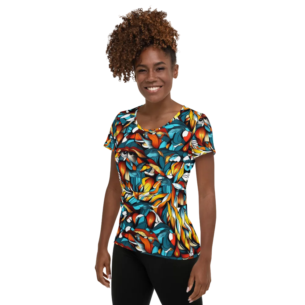 Ember Petal on Women's Athletic T-Shirt — Left