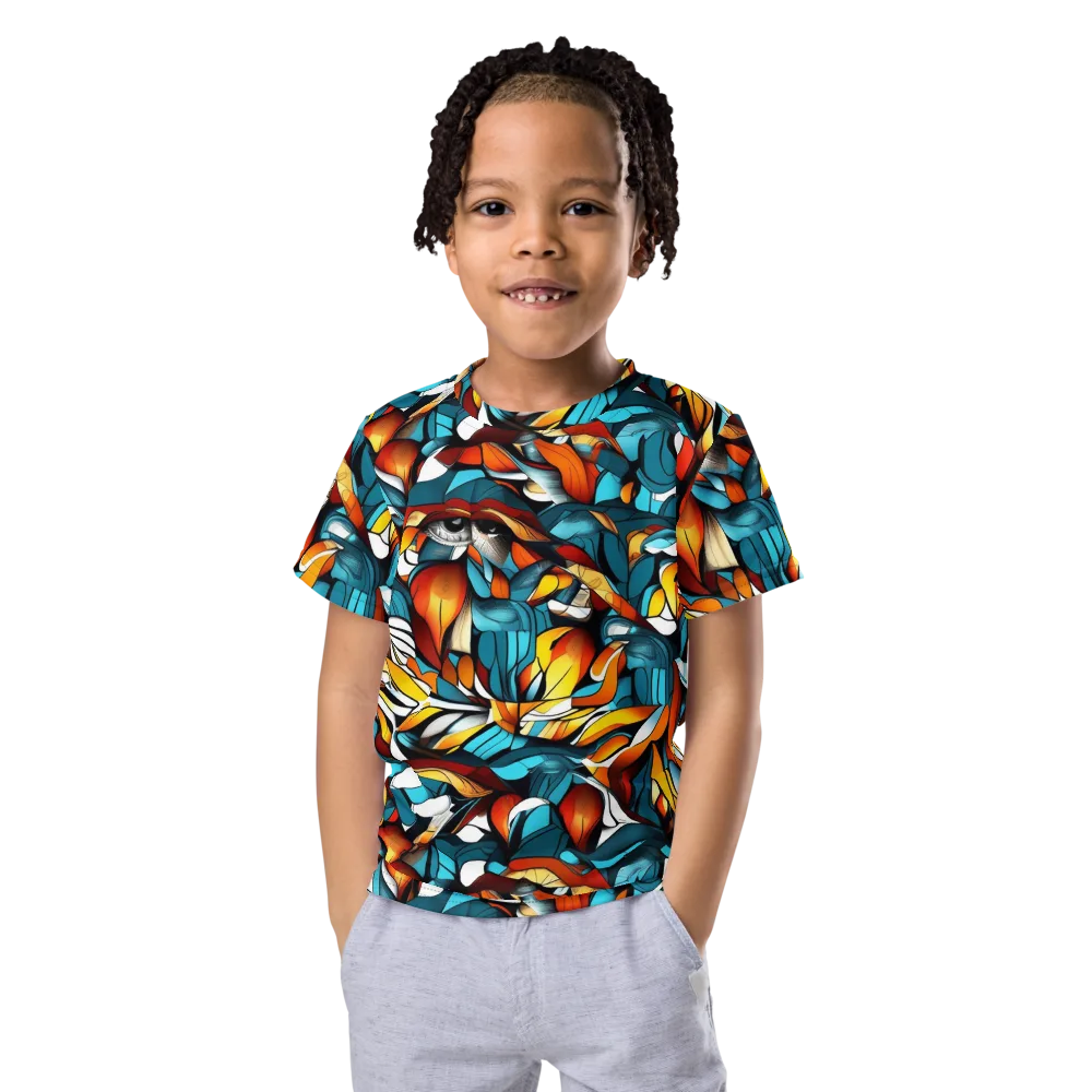 Ember Petal on Kids Crew Neck T-Shirt — Front