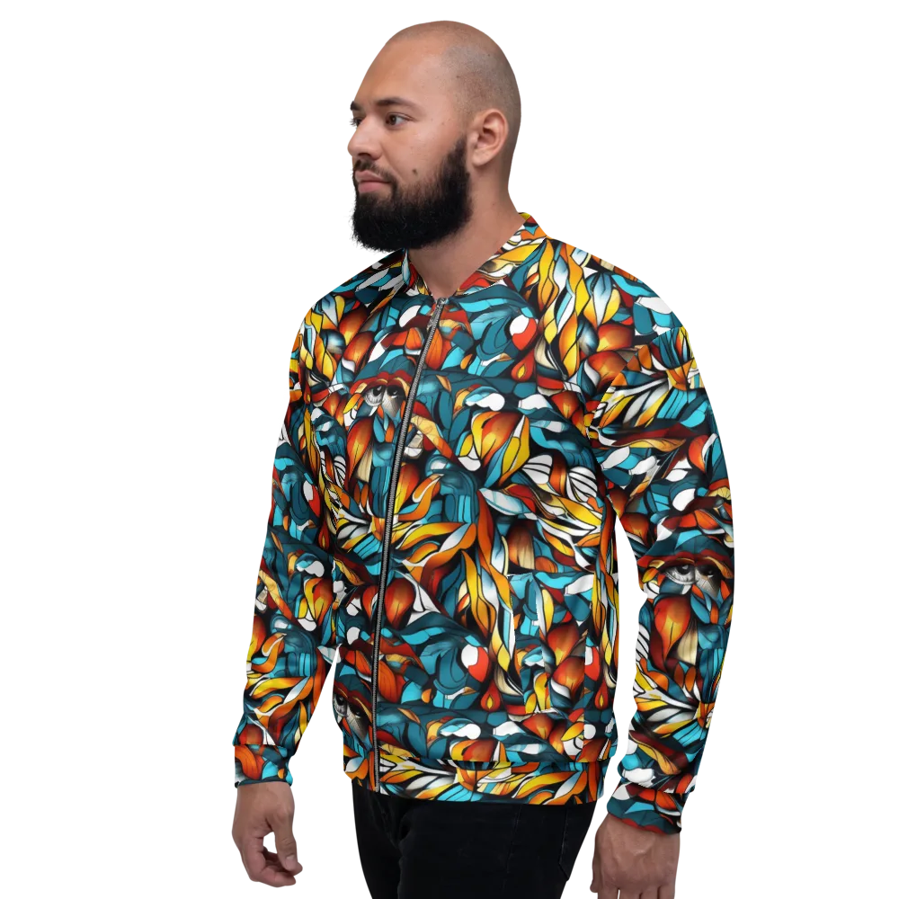 Ember Petal on Bomber Jacket — Left