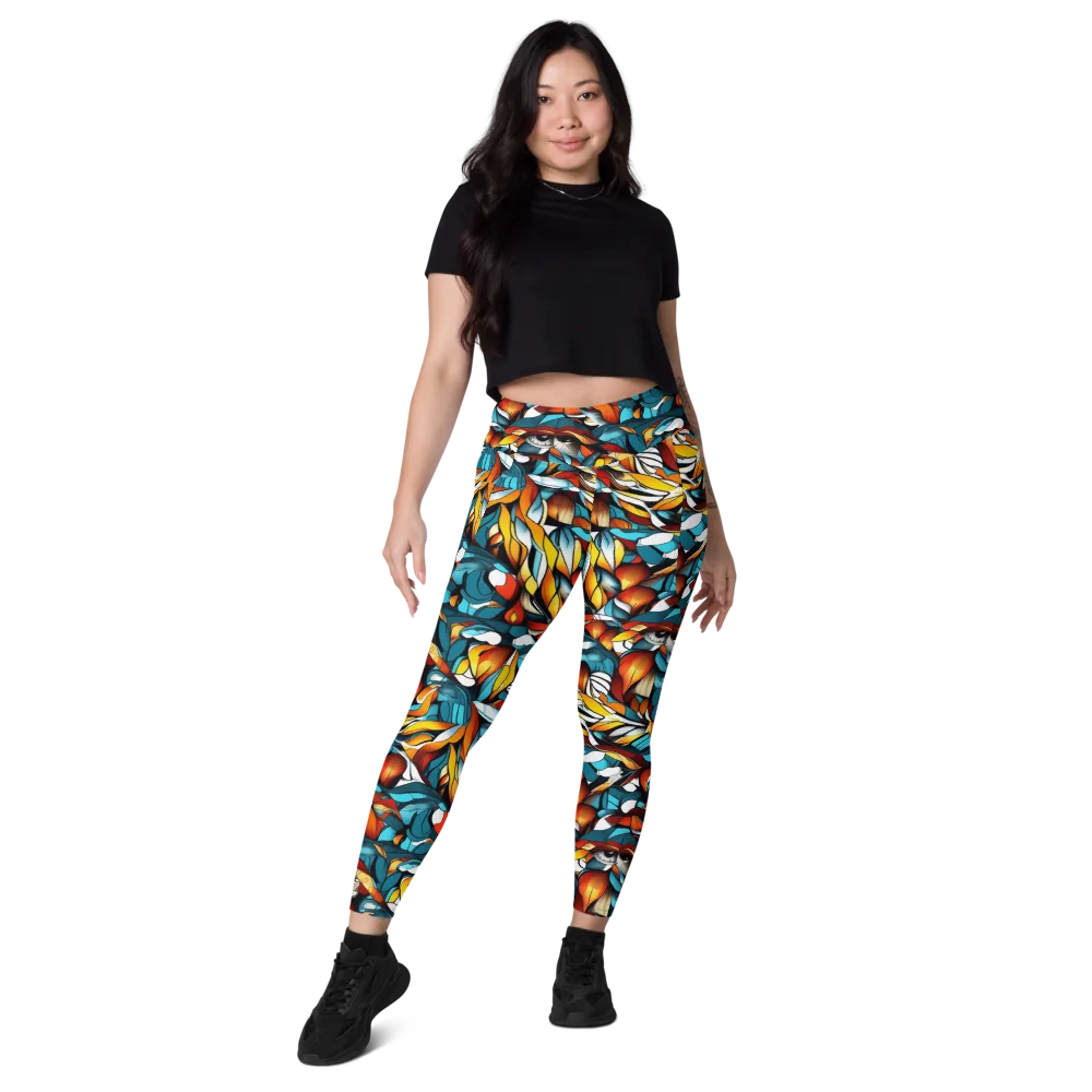 Ember Petal on Leggings with Pockets — Front