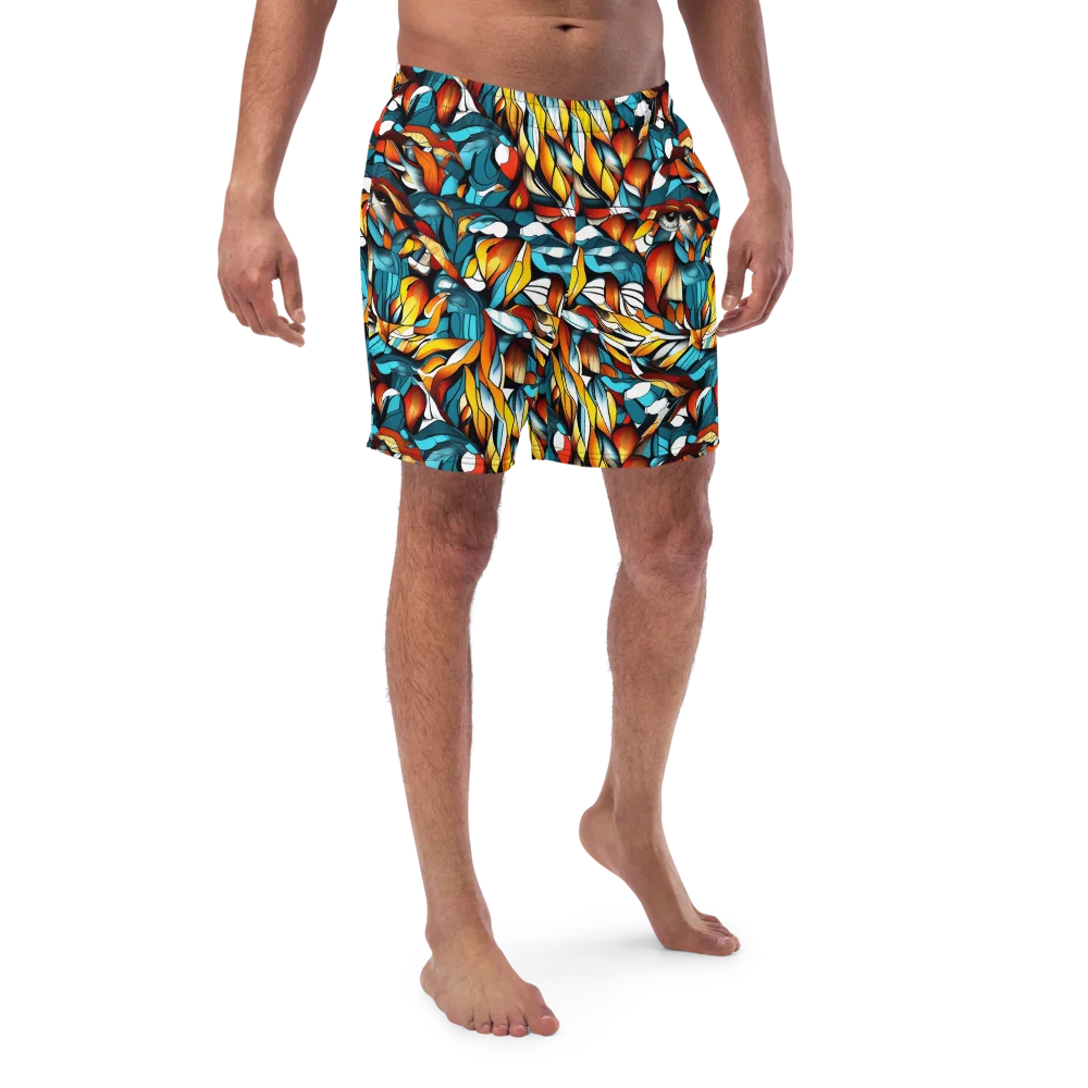 Ember Petal on Swim Trunks — Front