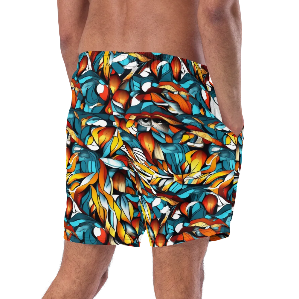 Ember Petal on Swim Trunks — Right Back