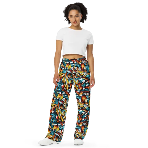 Ember Petal on a Wide-Leg Pants