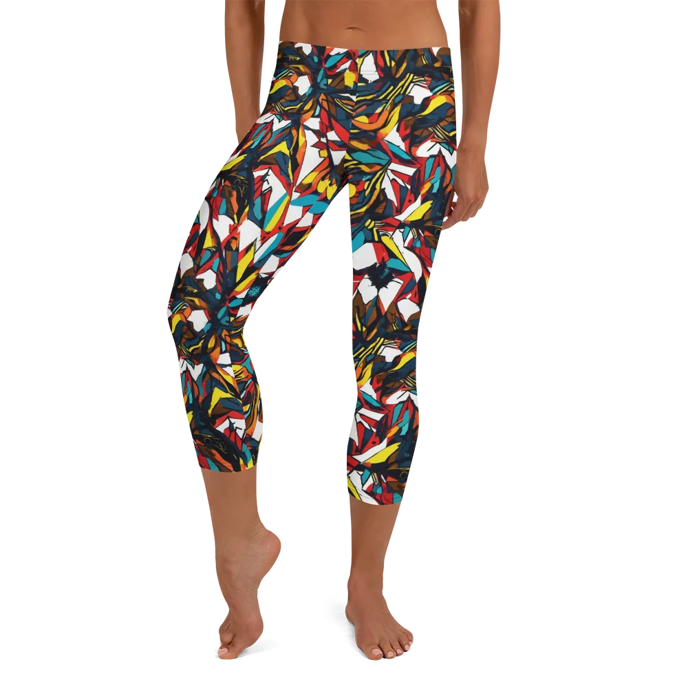 Inferno Botanica on Capri Leggings — Front