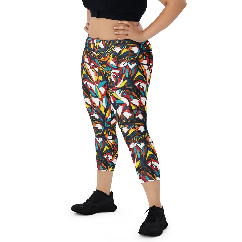 Inferno Botanica on Capri Leggings — Front