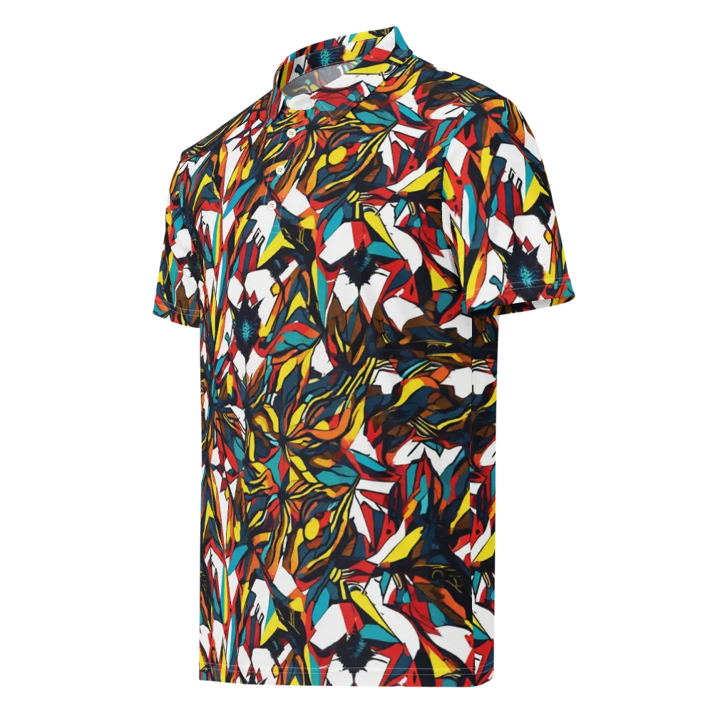 Inferno Botanica on Men's Slim Fit Polo Shirt — Left Front