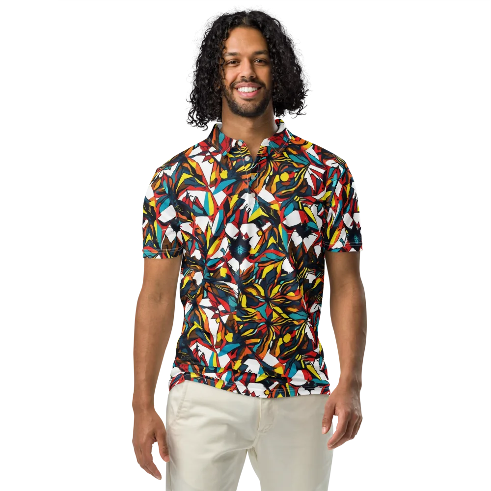 Inferno Botanica on Men's Slim Fit Polo Shirt — Front