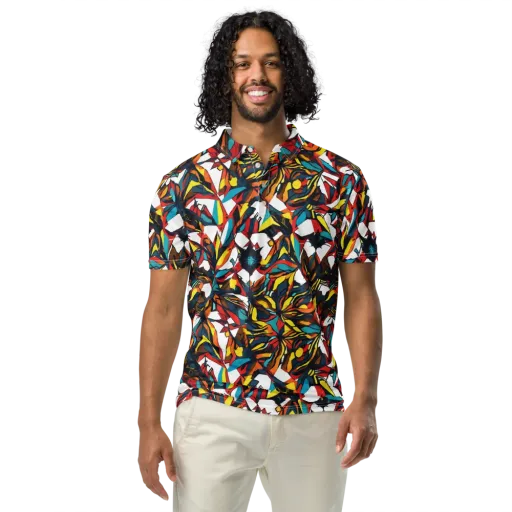 Inferno Botanica on a Men's Slim Fit Polo Shirt
