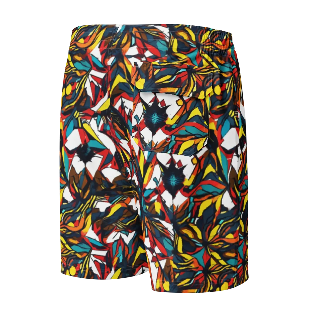 Inferno Botanica on Men's Board Shorts — Back