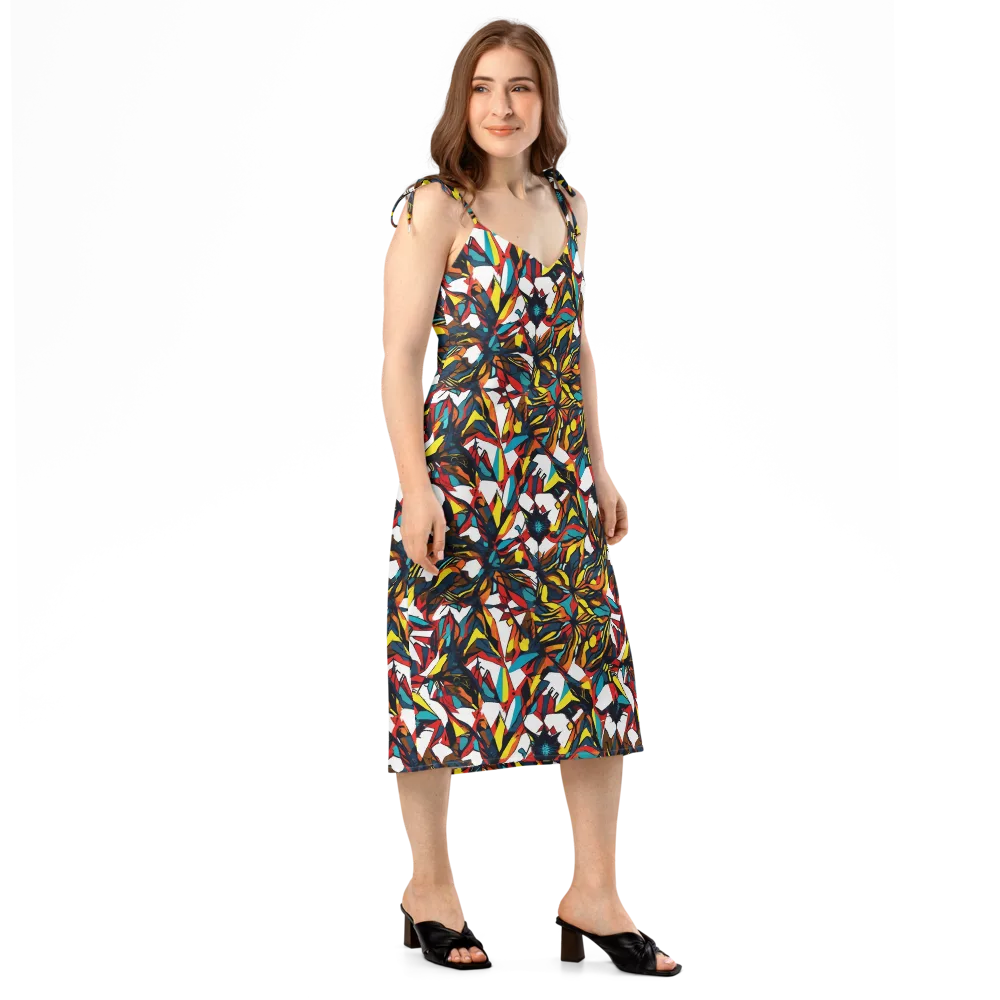Inferno Botanica on Slip Dress — Right Front