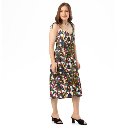 Inferno Botanica on a Slip Dress