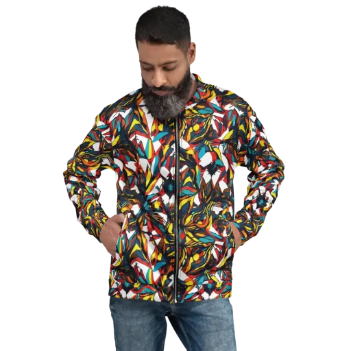 Inferno Botanica on a Bomber Jacket
