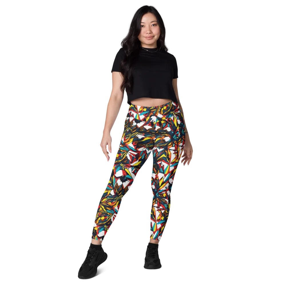 Inferno Botanica on Leggings with Pockets — Front