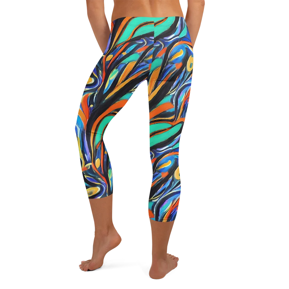 Carr's Whirl on Capri Leggings — Back