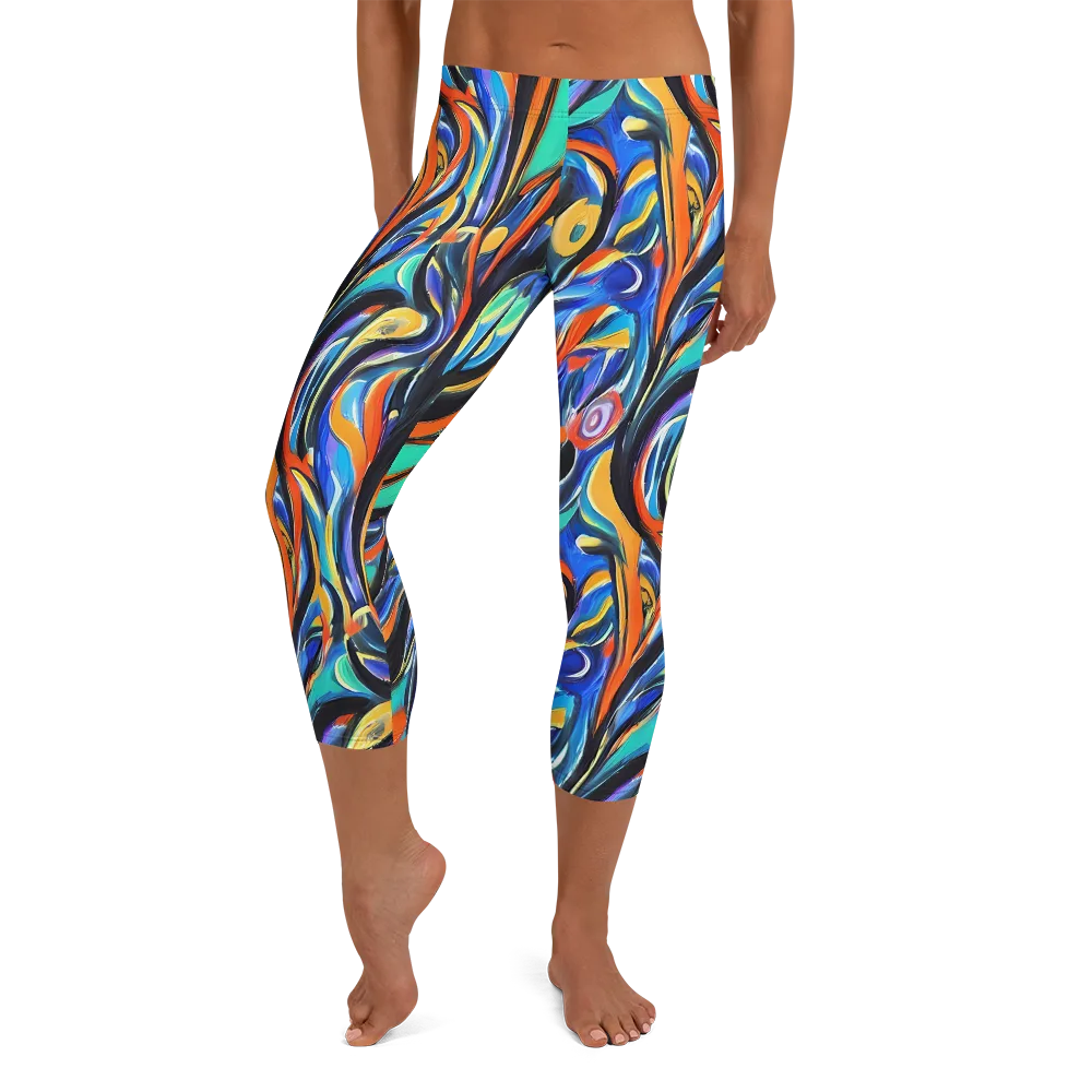 Carr's Whirl on Capri Leggings — Front