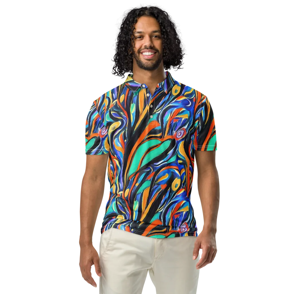 Carr's Whirl on Men's Slim Fit Polo Shirt — Front