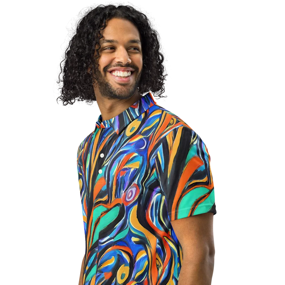Carr's Whirl on Men's Slim Fit Polo Shirt — Left Front