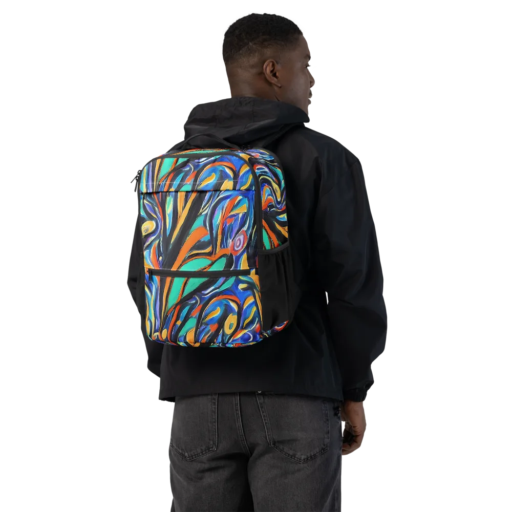Carr's Whirl on Utility Backpack — Back
