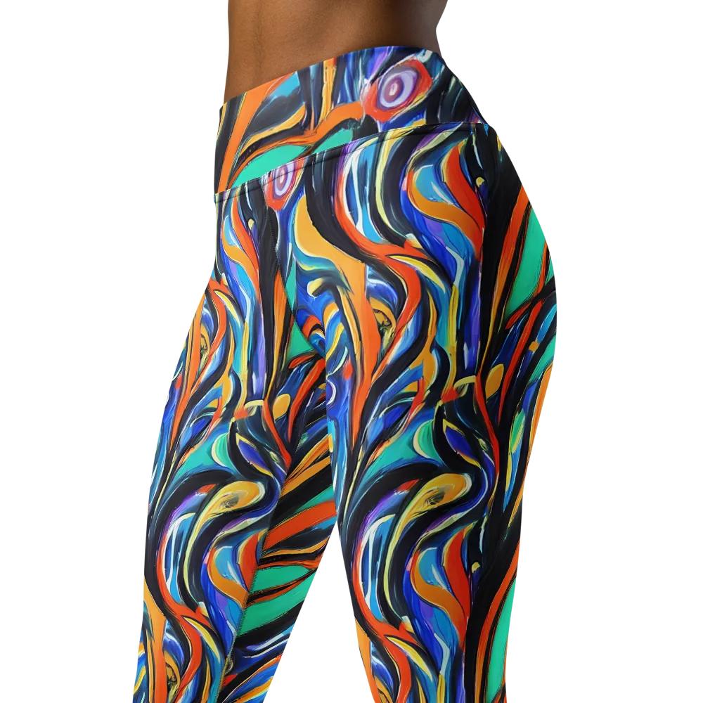 Carr's Whirl on Yoga Leggings — Left Front