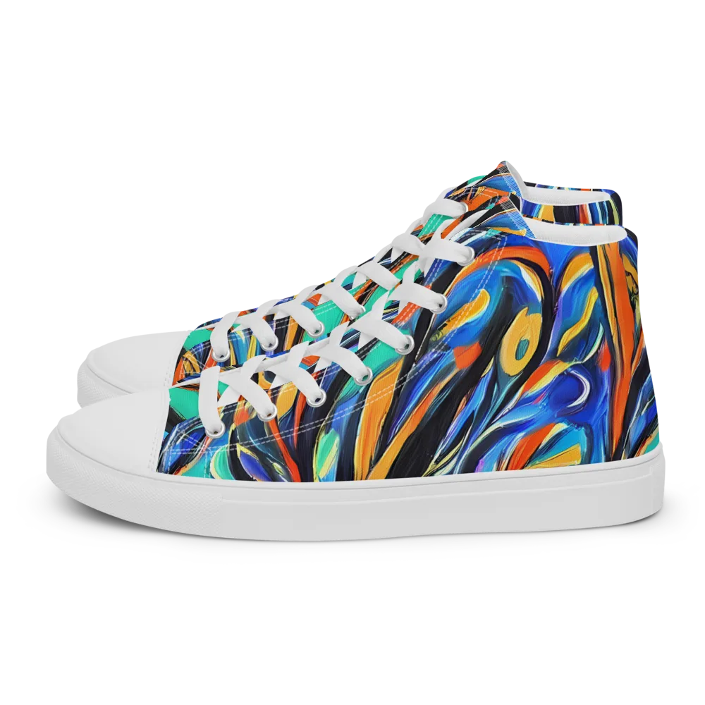 Carr's Whirl on Men's High Top Canvas Shoes — Left