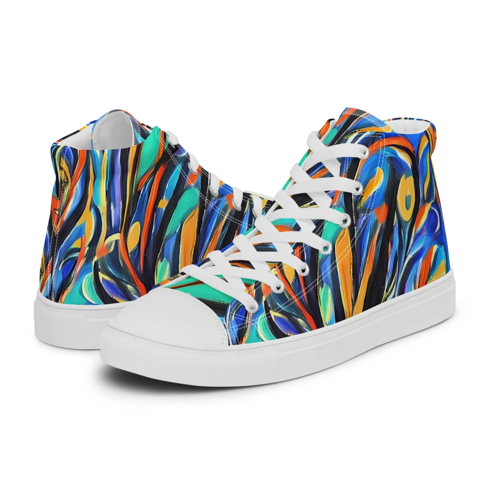 Carr's Whirl on Men's High Top Canvas Shoes — Left