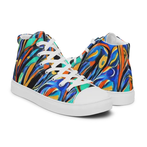Carr's Whirl on a Men's High Top Canvas Shoes