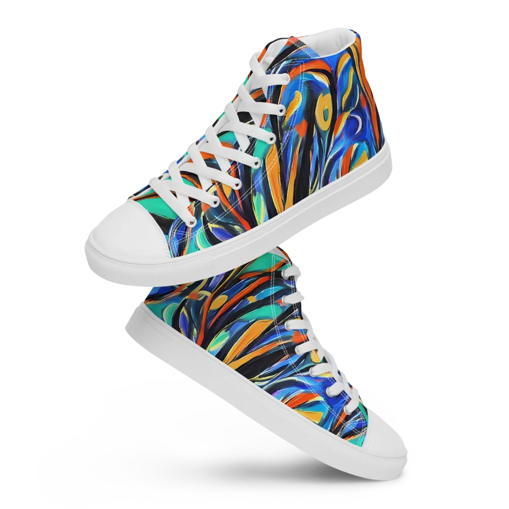 Carr's Whirl on Men's High Top Canvas Shoes — Front