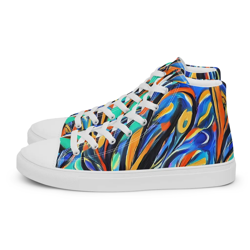 Carr's Whirl on Women's High Top Canvas Shoes — Left