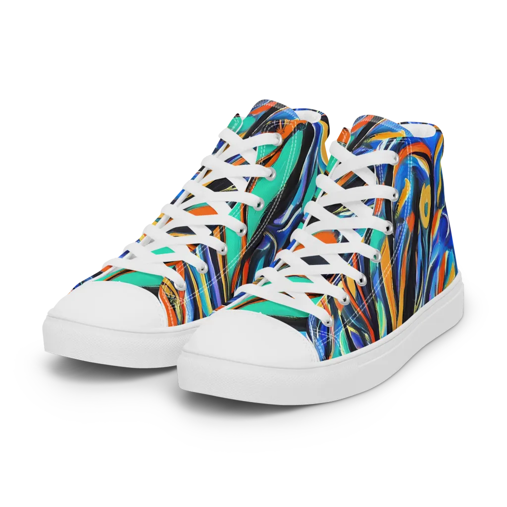 Carr's Whirl on Women's High Top Canvas Shoes — Left Front