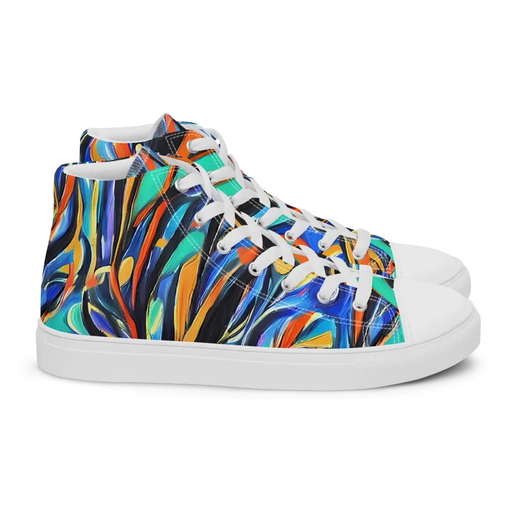 Carr's Whirl on Women's High Top Canvas Shoes — Right